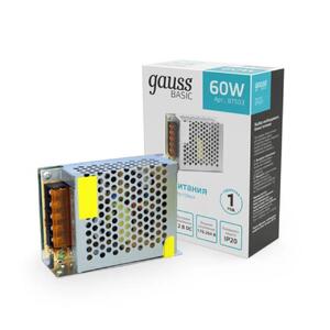 BT503 Блок питания Gauss Basic 12V 60W IP20 1/120