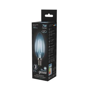 103801207 Лампа Gauss LED Filament Свеча E14 7W 580lm 4100К 1/10/50 рис.2