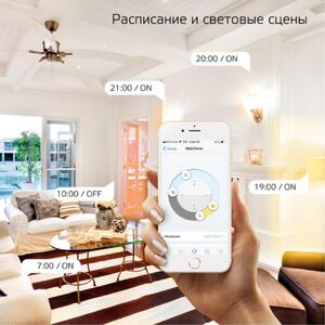 1230112 Лампа светодиодная филаментная Gauss Smart Home DIM E14 C35 4,5 Вт 1/10/40 рис.4