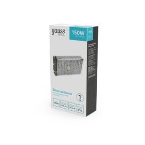 BT506 Блок питания Gauss Basic 12V 150W IP20 1/50 рис.2