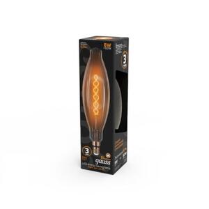 156802008 Лампа Gauss Filament BT120 8W 620lm 2400К Е27 golden flexible LED 1/10 рис.3