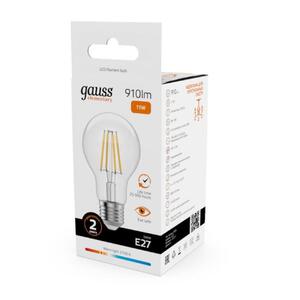 22211 Лампа Gauss Filament Elementary А60 11W 910lm 2700К Е27 LED 1/10/50 рис.4