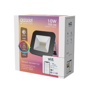 3550132 Прожектор Gauss Smart Home 10W 700lm 3000-6500K 200-240V IP65 черный RGBW+изм.цв.темп.+димми рис.2