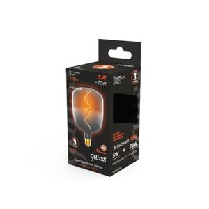 1008802105 Лампа Gauss Filament V140 5W 200lm 1800К Е27 black-clear flexible LED 1/6 рис.3