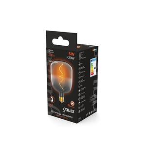 1008802105 Лампа Gauss Filament V140 5W 200lm 1800К Е27 black-clear flexible LED 1/6 рис.4