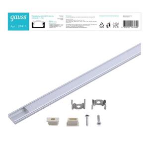 BT411 Профиль для ленты LED Gauss прямой - 2m 1/60 рис.1