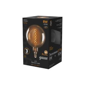 154802008 Лампа Gauss Filament G200 8W 620lm 2400К Е27 golden flexible LED 1/6 рис.3