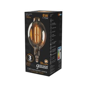 151802008 Лампа Gauss Filament BT180 8W 780lm 2400К Е27 golden straight LED 1/6 рис.2