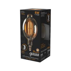 151802008 Лампа Gauss Filament BT180 8W 780lm 2400К Е27 golden straight LED 1/6 рис.3