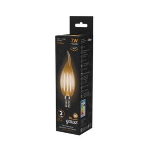 104801107 Лампа Gauss LED Filament Свеча на ветру E14 7W 550lm 2700К 1/10/50 рис.2