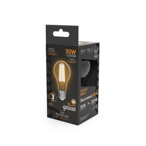 102902130 Лампа Gauss Filament А70 30W 3000lm 2700К Е27 LED 1/10/40 рис.4