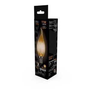 104801111 Лампа Gauss LED Filament Свеча на ветру E14 11W 720lm 2700K 1/10/50 рис.3