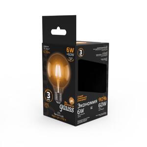 105802106 Лампа Gauss LED Filament G95 E27 6W 630lm 2700K 1/20 рис.3