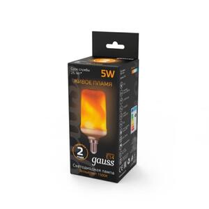 157401105 Лампа Gauss T65 5W 20-80lm 1500K E14 Flame LED 1/10/100 рис.2