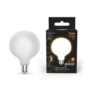 187202110 Лампа Gauss Filament G125 10W 1070lm 3000К Е27 milky LED 1/20