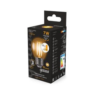 105802107-S Лампа Gauss Filament Шар 7W 550lm 2700К Е27 шаг. диммирование LED 1/10/50 рис.2