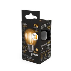 105802107-S Лампа Gauss Filament Шар 7W 550lm 2700К Е27 шаг. диммирование LED 1/10/50 рис.3