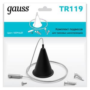 TR119 Комплект подвесов для трековых шинопроводов Gauss, цвет черный 1/50