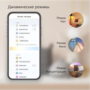 1310112 Лампа светодиодная филаментная Gauss Smart Home DIM+CCT E27 ST64 Golden 6,5 Вт 2000-5500 К 1 рис.5