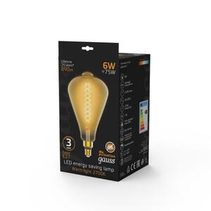 157802118 Лампа Gauss Filament ST164 6W 890lm 2700К Е27 golden straight LED 1/6 рис.3