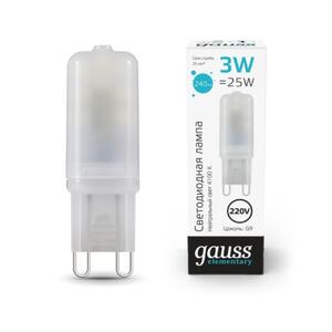 14923 Лампа Gauss Elementary G9 AC220-240V 3W 240lm 4100K пластик LED 1/10/200 рис.0