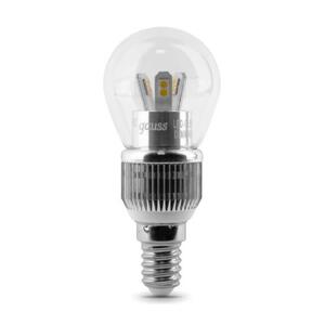 HA105201205-D  Лампа Gauss LED Globe Crystal clear 5W E14 4100K диммируемая