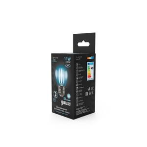 105802211 Лампа Gauss Filament Шар 11W 830lm 4100К Е27 LED 1/10/50 рис.2