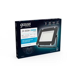 613100200 Прожектор Gauss Qplus 200W 24000lm 6500K 175-265V IP65 черный LED 1/2 рис.2