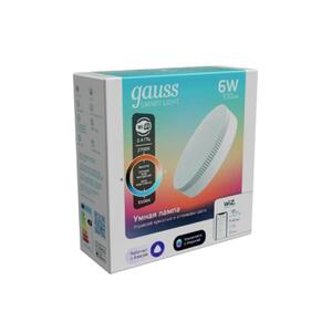 1400112 Лампа Gauss Smart Light 6W 530lm 2700-6500К GX53 изм.цвет.темп.+диммирование LED 1/10/100 рис.1