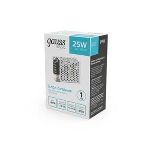 BT501 Блок питания Gauss Basic 12V 25W IP20 1/140 рис.2