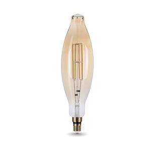 155802008 Лампа Gauss Filament BT120 6W 780lm 2400К Е27 golden straight LED 1/10 рис.1