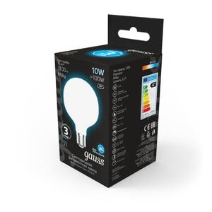 189202210 Лампа Gauss Filament G95 10W 1100lm 4100К Е27 milky LED 1/20 рис.2