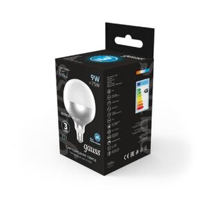 1014802209 Лампа Gauss Filament G125 9W 890lm 4100К Е27 mirror-milky LED 1/10 рис.2