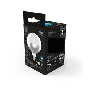 1014802209 Лампа Gauss Filament G125 9W 890lm 4100К Е27 mirror-milky LED 1/10 рис.3