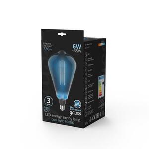 157802205 Лампа Gauss Filament ST164 6W 330lm 4000К Е27 gray straight LED 1/6 рис.3