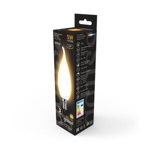 104201105 Лампа Gauss Filament Свеча на ветру 5W 420lm 2700К Е14 milky LED 1/10/50 рис.2