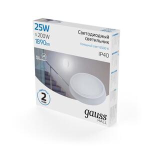 Светильник ЖКХ Gauss HALL круг 25W 1890lm 6500K 200-240V IP40 D210*35мм белый LED 1/20 рис.4