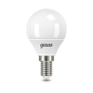 105101307 Лампа Gauss Шар 6.5W 550lm 6500K E14 LED 1/10/100 рис.1