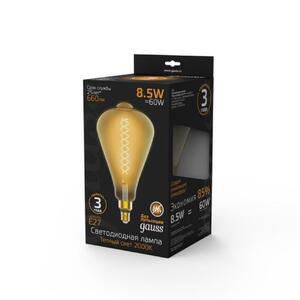 157802105 Лампа Gauss Filament ST164 8.5W 660lm 2000К Е27 golden flexible LED 1/6 рис.2