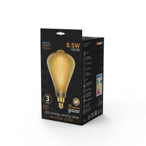 157802105 Лампа Gauss Filament ST164 8.5W 660lm 2000К Е27 golden flexible LED 1/6 рис.3