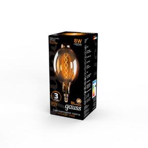 152802008 Лампа Gauss Filament BT180 8W 620lm 2400К Е27 golden flexible LED 1/6 рис.2