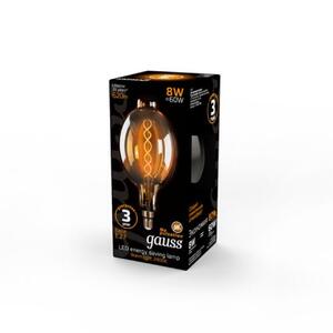 152802008 Лампа Gauss Filament BT180 8W 620lm 2400К Е27 golden flexible LED 1/6 рис.3