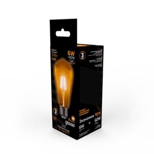 102802006 Лампа Gauss LED Filament ST64 E27 6W Golden 550lm 2400К 1/10/40 рис.3