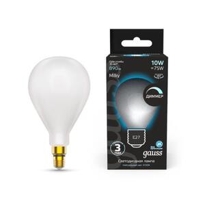 179202210-D Лампа Gauss Filament А160 10W 890lm 4100К Е27 milky диммируемая LED 1/6 рис.0