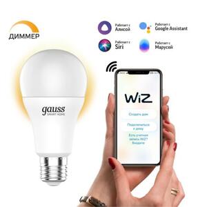 1070112 Gauss Лампа Светодиодная Gauss Smart Home DIM E27 A60 10 Вт 2700К 1/10/40