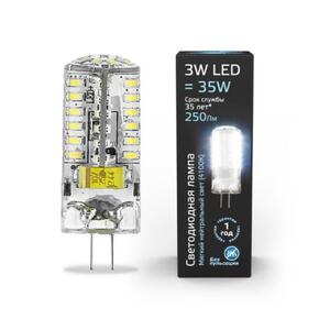 107707203 Лампа Gauss LED G4 AC150-265V 3W 240lm 4100K силикон 1/20/200