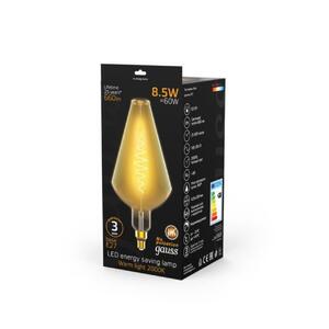 180802105 Лампа Gauss Filament Vase 8.5W 660lm 2000К Е27 golden flexible LED 1/2 рис.3