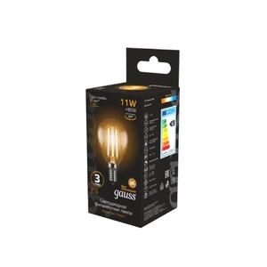 105801111 Лампа Gauss Filament Шар 11W 720lm 2700К Е14 LED 1/10/50 рис.2