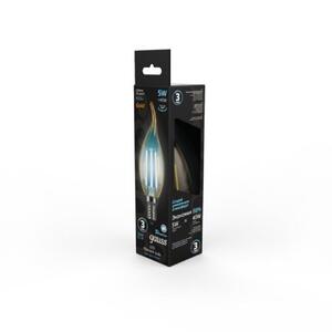 104801805 Лампа Gauss LED Filament Свеча на ветру E14 5W 420lm 4100K Golden 1/10/50 рис.3