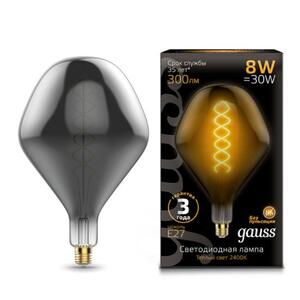 163802008 Лампа Gauss Filament SD160 8W 300lm 2400К Е27 gray flexible LED 1/6